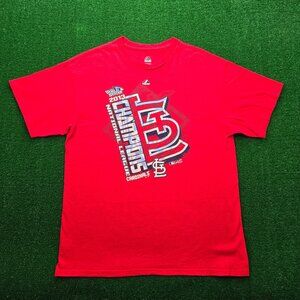 St Louis Cardinals Tshirt Mens XL‎ Red 2013 National League Champs MLB Baseball